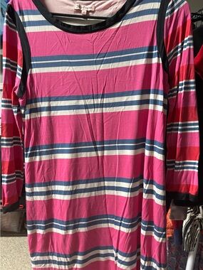 Juicy Couture Pink and Black Scoop Neck Top
